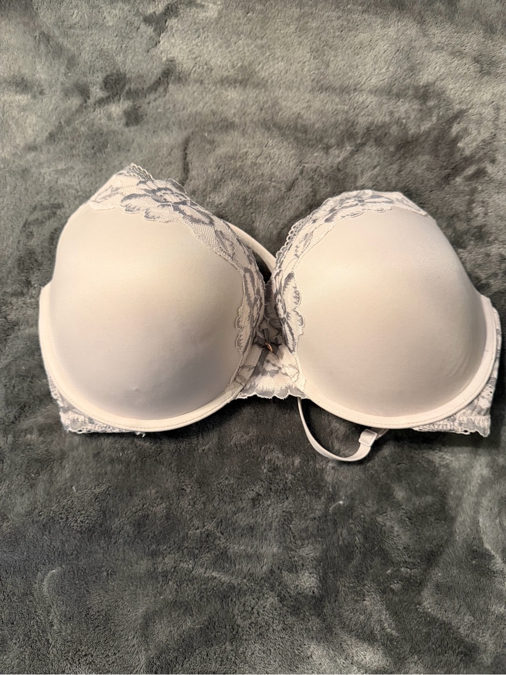 Victoria's Secret Strapless Lace-Trim Push-Up Bra in Ivory